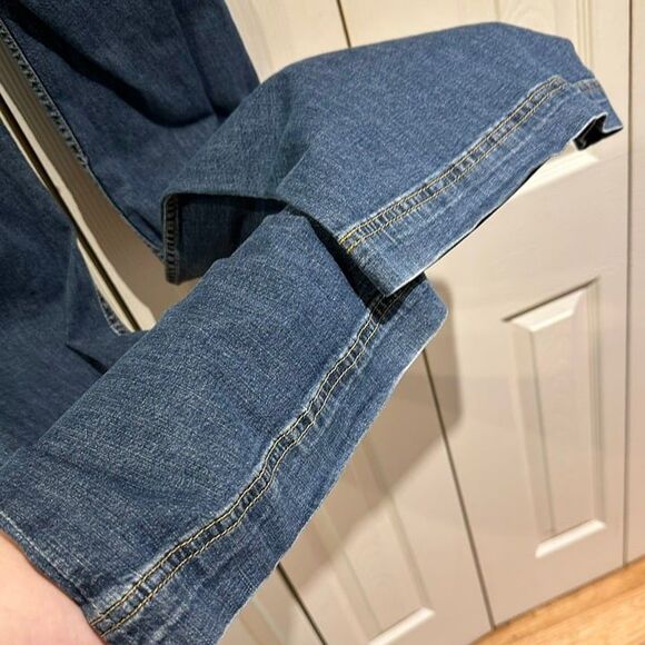 *RARE* VTG ABS Allen Schwartz Mid Rise Wide Leg Patch Pocket Trouser Jeans Y2K - Picture 10 of 11